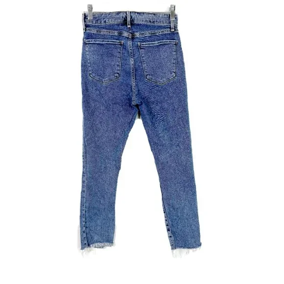 Abercrombie & Fitch Simone High Rise Ankle Jeans Raw Hem Size 26 2S SHORT EUC - Picture 6 of 9